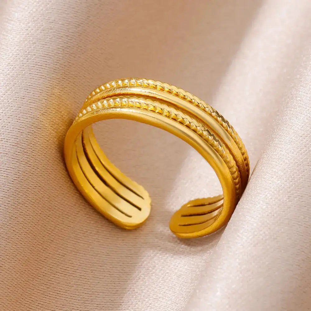 316L Stainless Steel Rings For Women Gold Color Never Fade Luxury Classic Wedding Rings Couple Jewelry Free Shipping