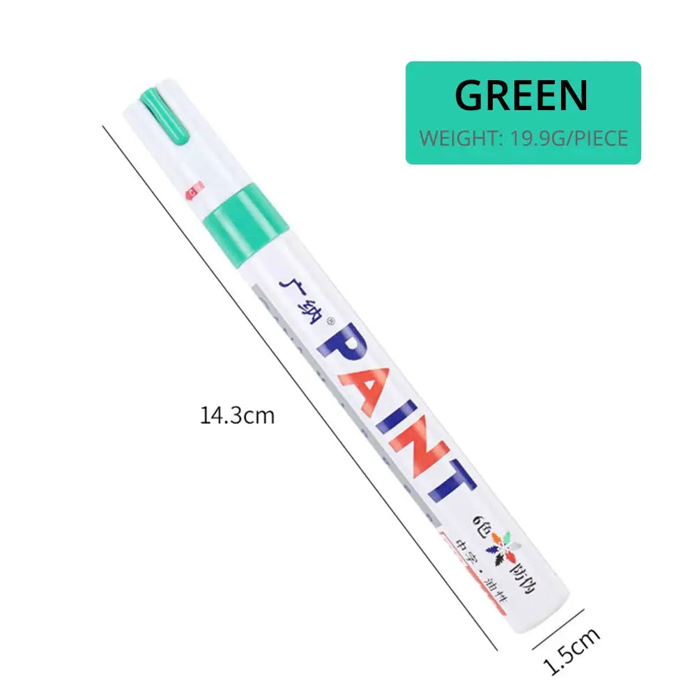 One Piece White Waterproof Tire Mark Pen For Auto Rubber Metal Permanent Paint Marker Graffiti Touch Up