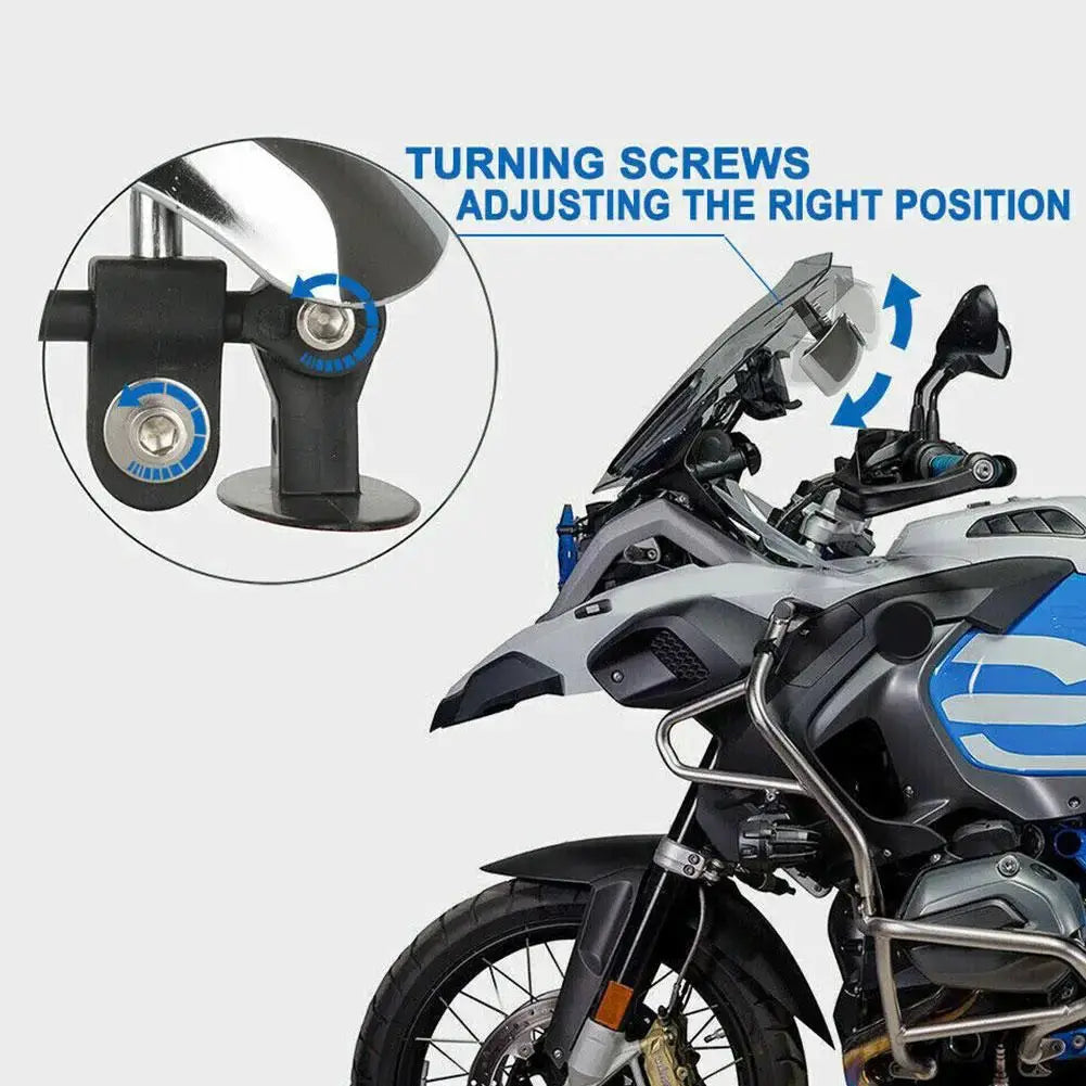 Motorcycle Windscreen 180 Degree Blind Spot Mirror Wide Angle Rearview Mirror For BMW Yamaha Honda