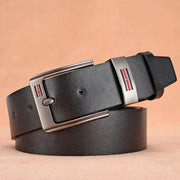 Legacy Leather Mens Buckle Belt Genuine Cowhide Leather Durable Buckle For Business And Casual Wear