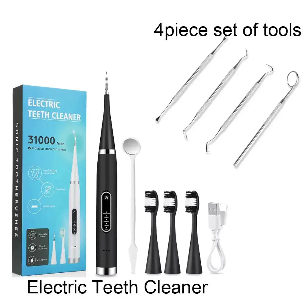 BrightSmile Electric Teeth Cleaner Dental Scaler Waterproof Rechargeable At Home Professional Grade Tartar Removal