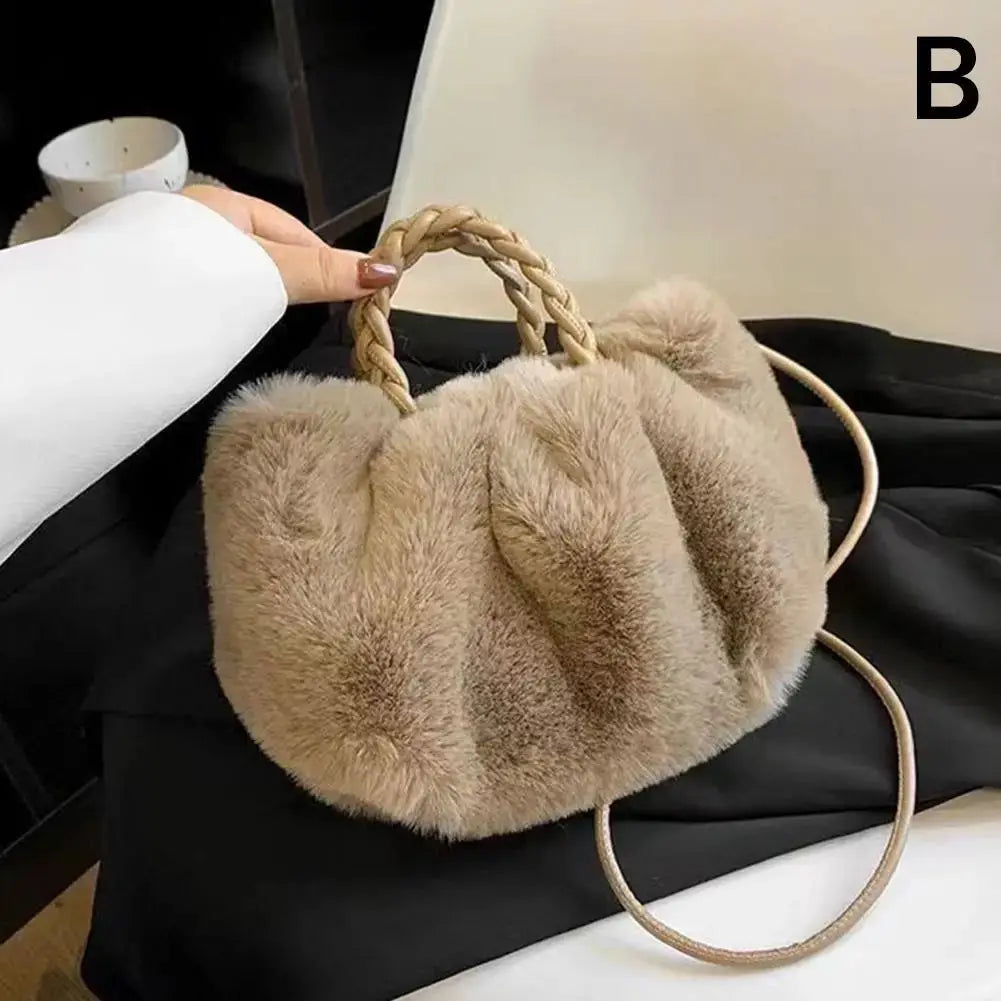 CloudPuff Pumpkin Bag 2025 Plush Cloud Crossbody For Autumn Winter Cozy Tote With Versatile Carrying Options