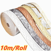 HomeGuard 3D Self Adhesive Waterproof Wall Trim Skirting Border Baseboard 10m Roll Easy Install