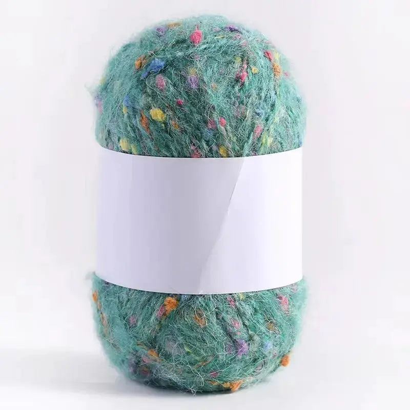 Rainbow Color Dot Mohair Yarn Ball Soft Hand Woven Knitting Thread For DIY Scarves Sweaters Shawls Coats Crochet