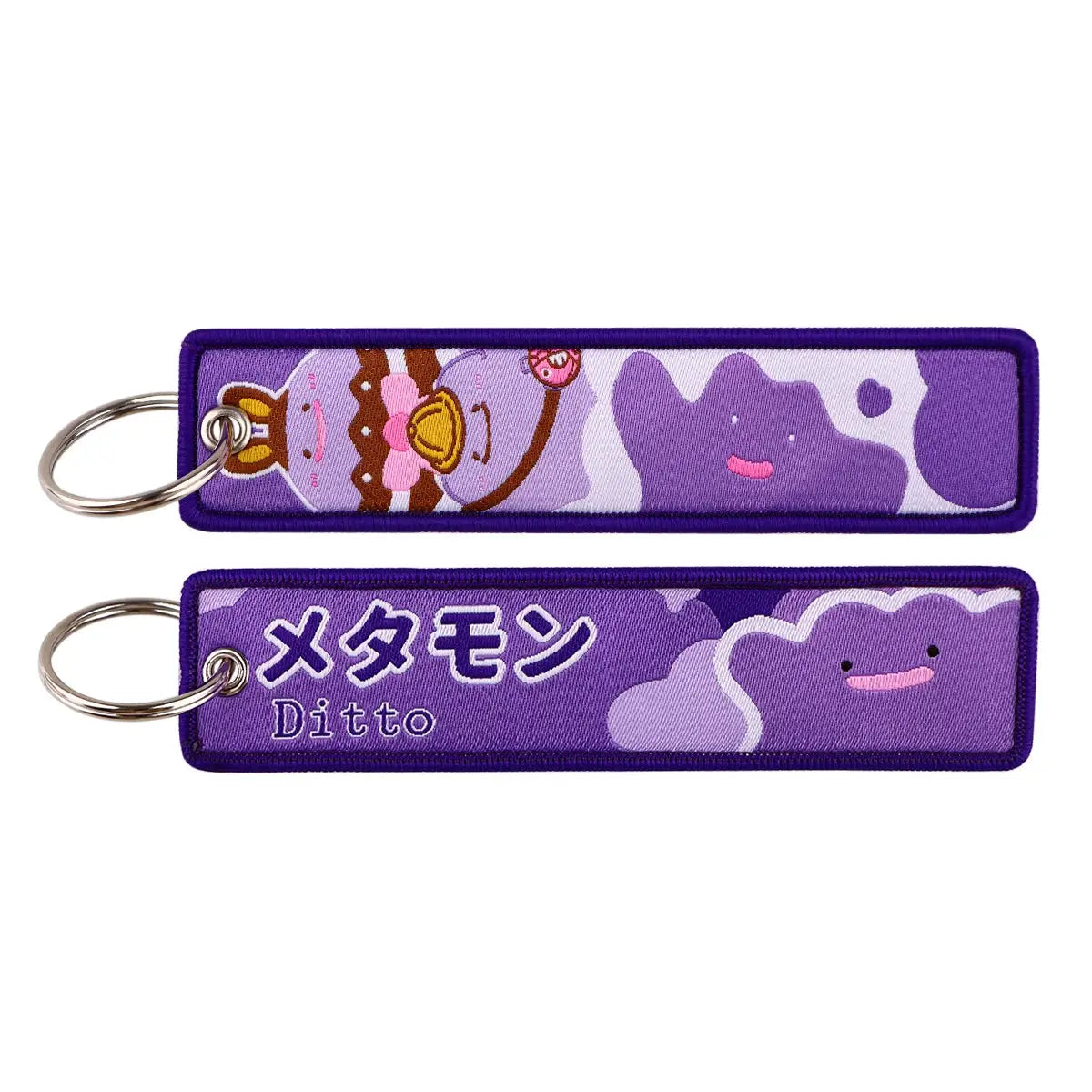 Gengar and Mewtwo Anime Keychain Zinc Alloy Double Sided Key Tag for Keys Car Motorcycle Gift for Men Women