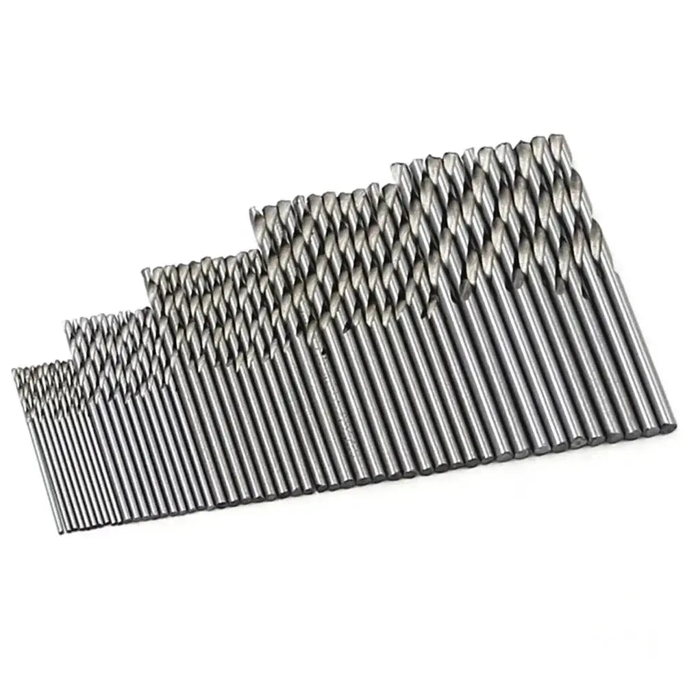 100 Piece Titanium Plated Twist Drill Bit Set 1 To 3mm For Wood And Metal Hand And Electric Drills