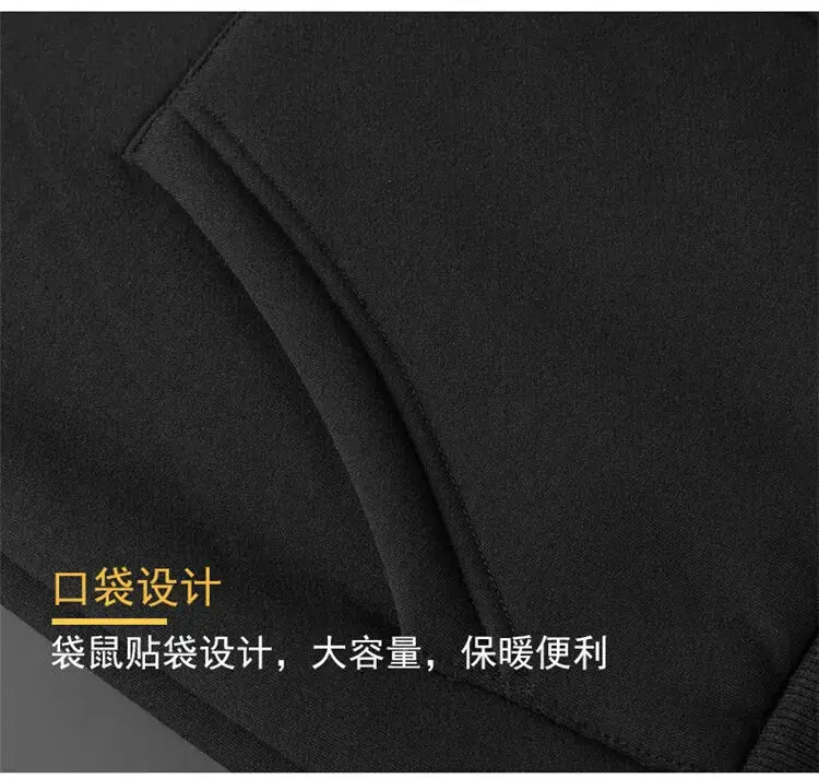 Winter lambswool coat close-up; black fleece fabric with pocket seam design