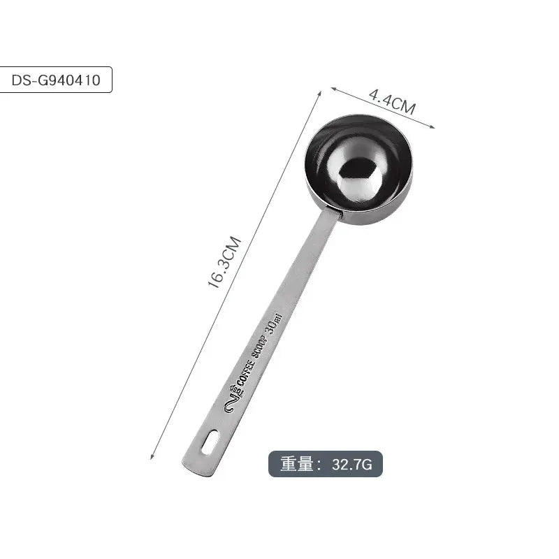 ProLine Stainless Steel Coffee Bean Scoop 15 Ml And 30 Ml Precise Measuring Spoon With Clear Volume Markings