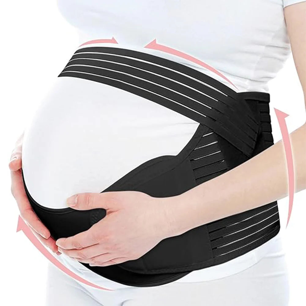 MomEase Maternity Belly Band Support For Pregnancy Adjustable Abdominal And Back Comfort