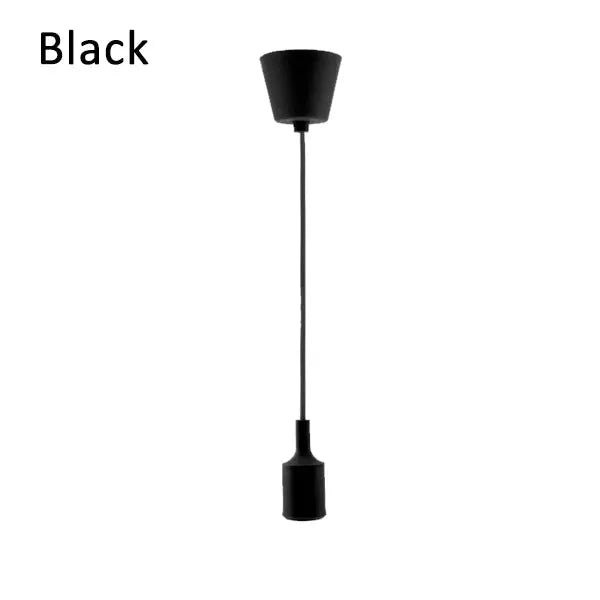 Pendant light, black matte finish, single head on long cord.