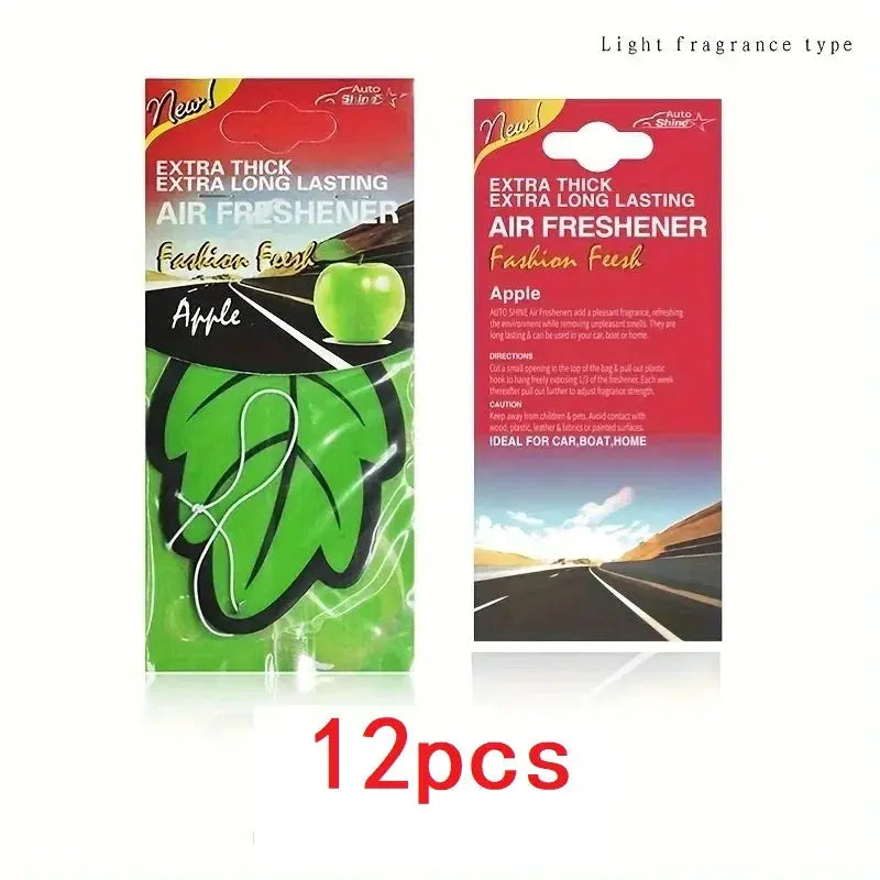 Natural Tea Paper Car Air Freshener Leaf Shape Hanging Scented Vanilla Perfume Fragrance 3 to 60 Pieces