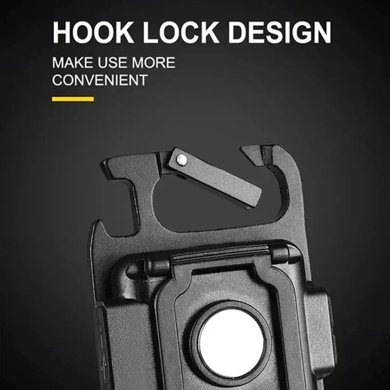 Keychain light mini camping flashlight, USB rechargeable COB LED pocket clip lantern