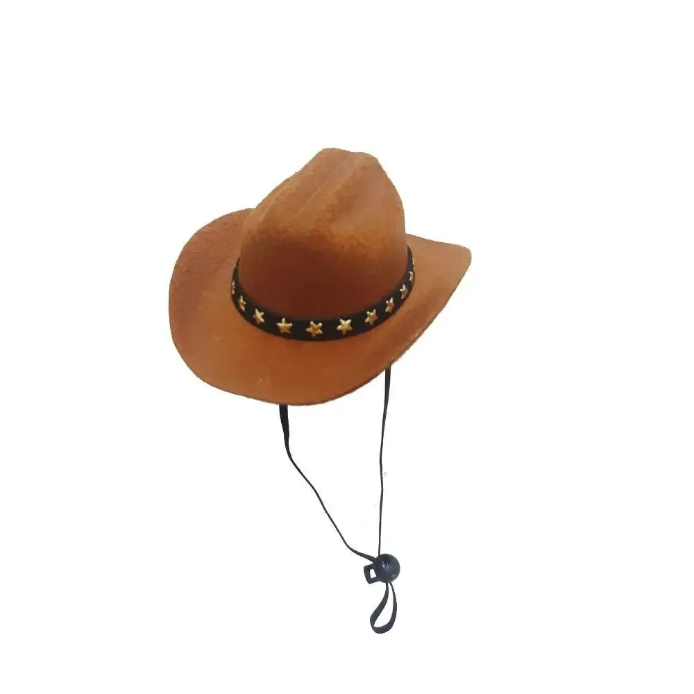 Adjustable Funny Pet Cowboy Hat For Dogs And Cats Outdoor Summer Headwear Accessory