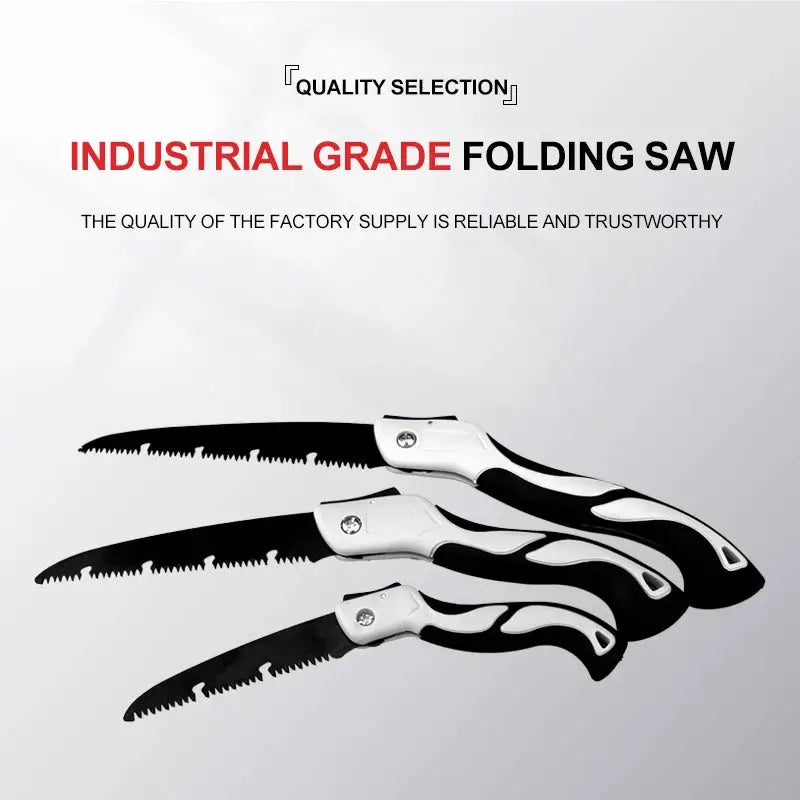 AIRAJ Folding Saw For Woodworking And Camping Multitool Hand Tool With Sharp Steel Blade And Teflon Coating