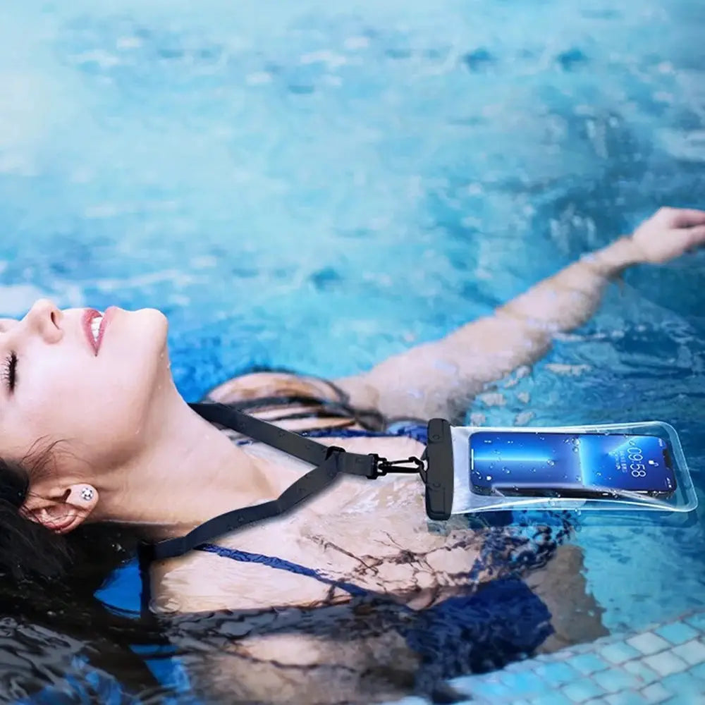 Universal Waterproof Phone Case AquaGuard Submersible Pouch For iPhone 11 12 13 14 15 16 Pro With Touchscreen Access