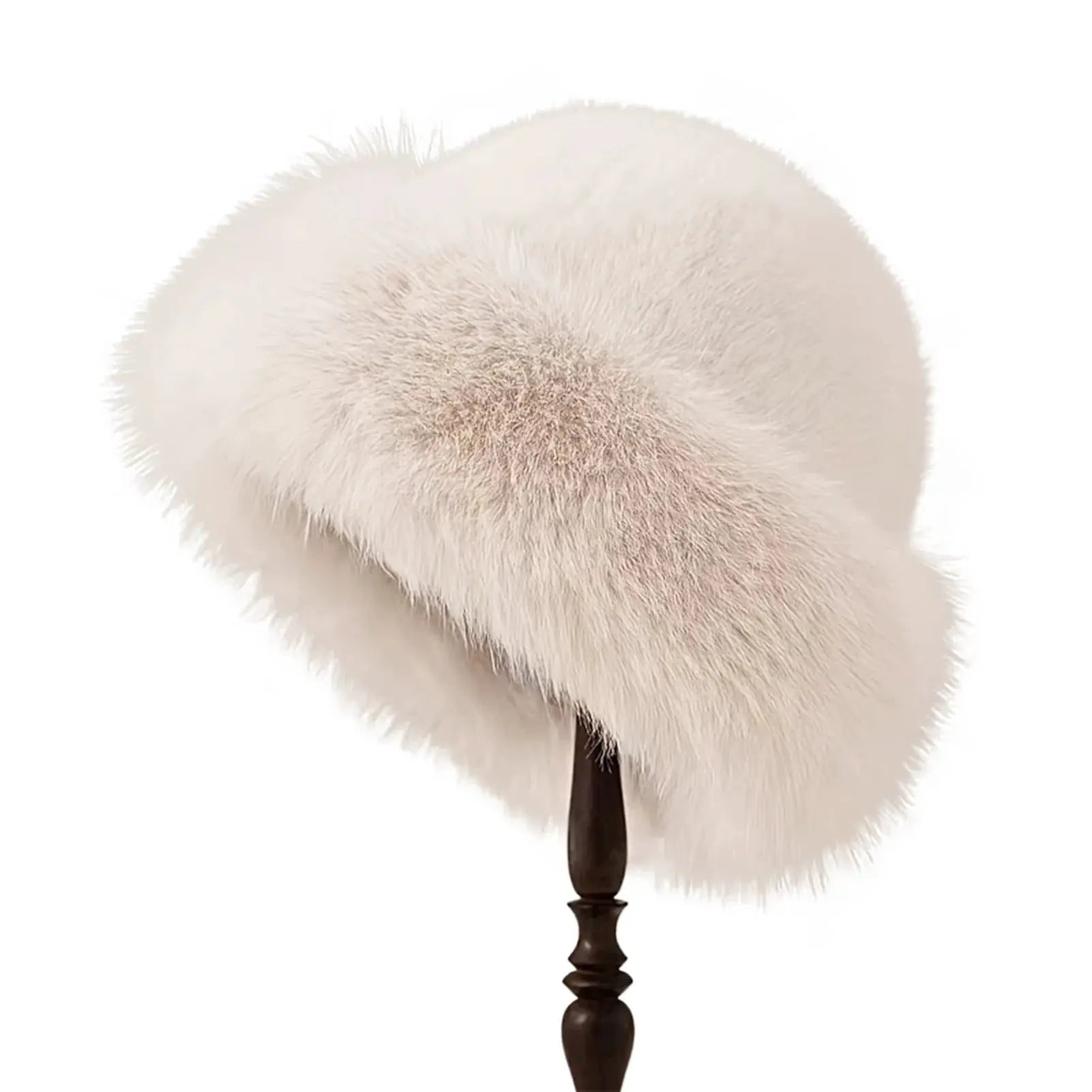 NordicPeak Womens Winter Fur Hat With Thick Plush Fur Windproof Elastic Fit For Cold Weather Outdoor Sports