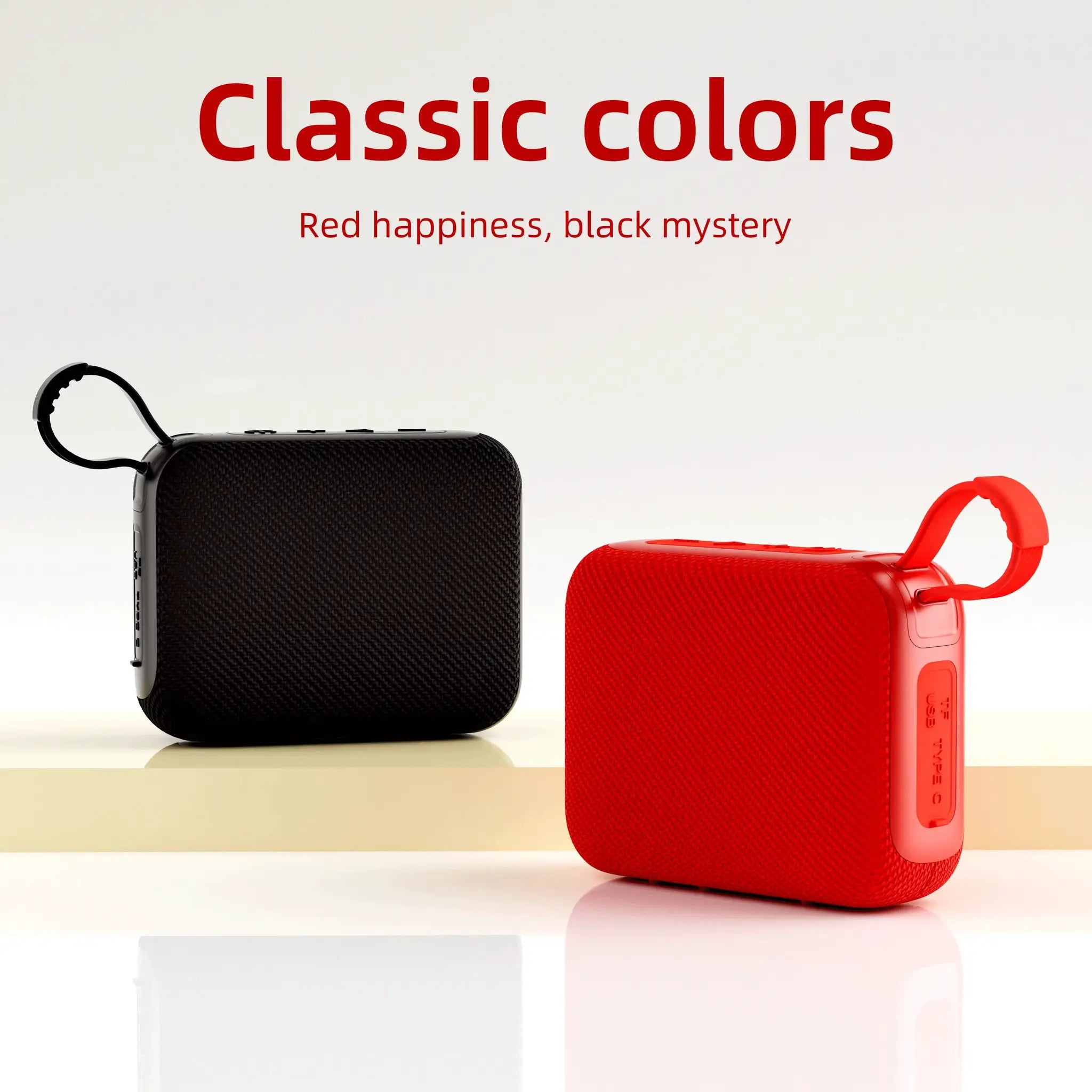 G04 Subwoofer Bluetooth 5.4 speakers, black and red portable tandem wireless soundbar pair