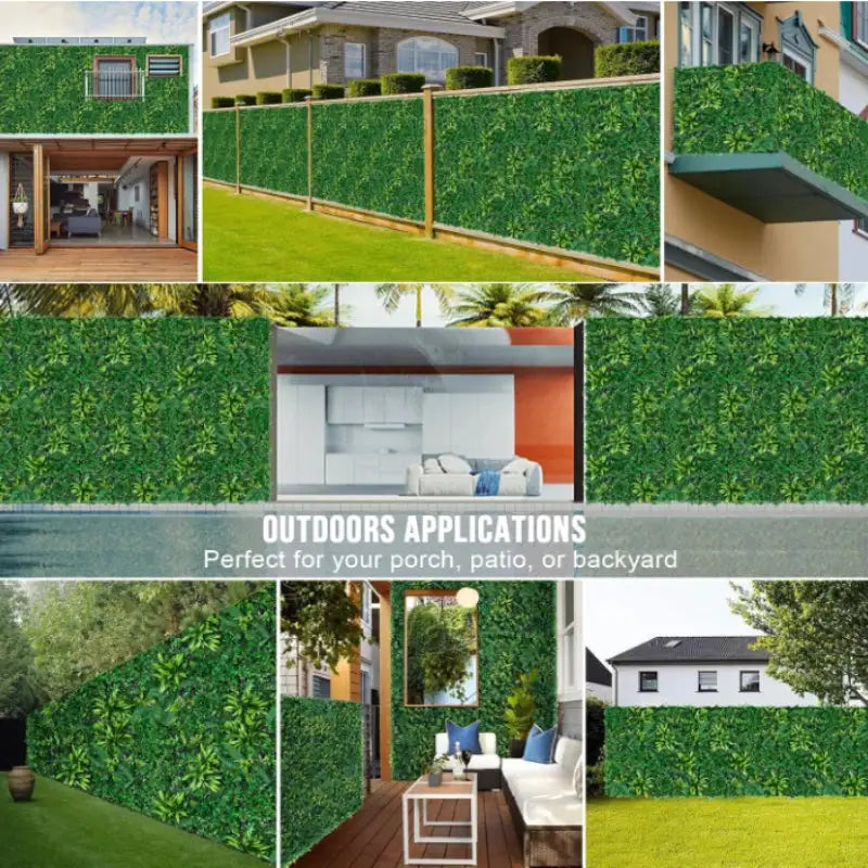 Artificial boxwood grass wall panels in green from Simples Market for indoor/outdoor decor