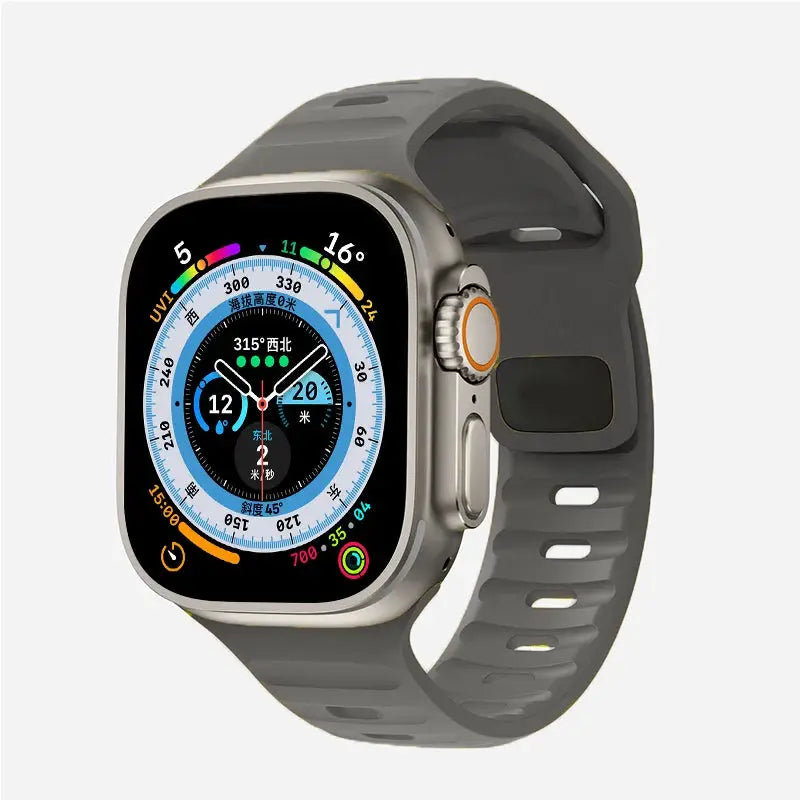 Strap For Apple Watch Band 49mm 44mm 45mm 41mm 40mm 42mm 38mm Soft Silicone sport Bracelet iwatch Serise 8 7 SE 6 5 9 Ultra 49mm