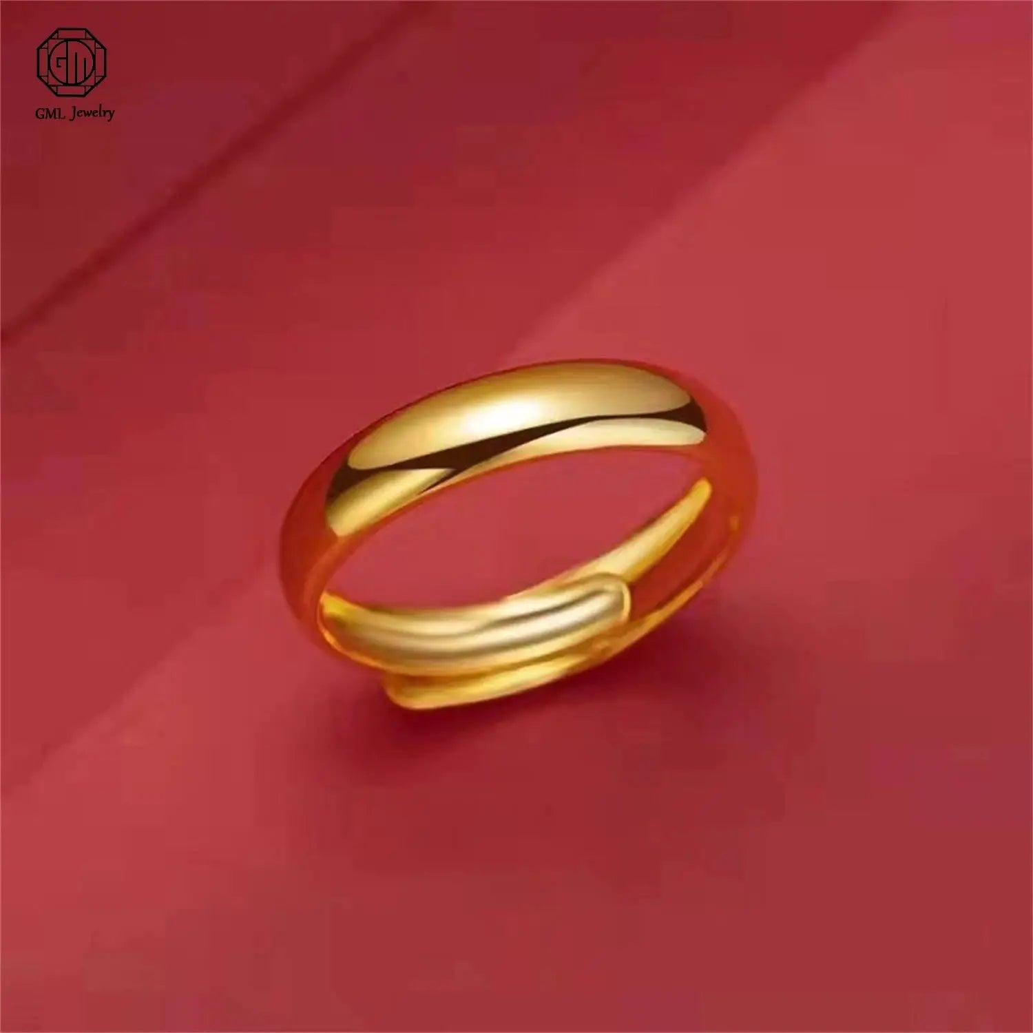 Sand Gold Adjustable Ring Matte Wide Band Openable Fade Resistant Unisex Jewelry Minimalist Gift For Couples