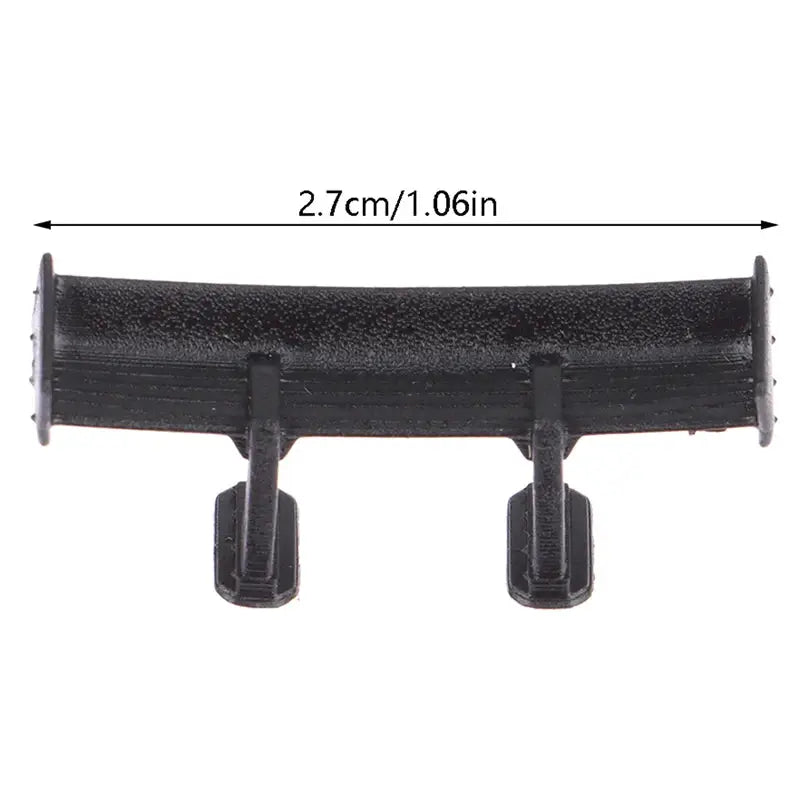 1:64 car model rear spoiler wing, black plastic, Simples Market DIY modification part