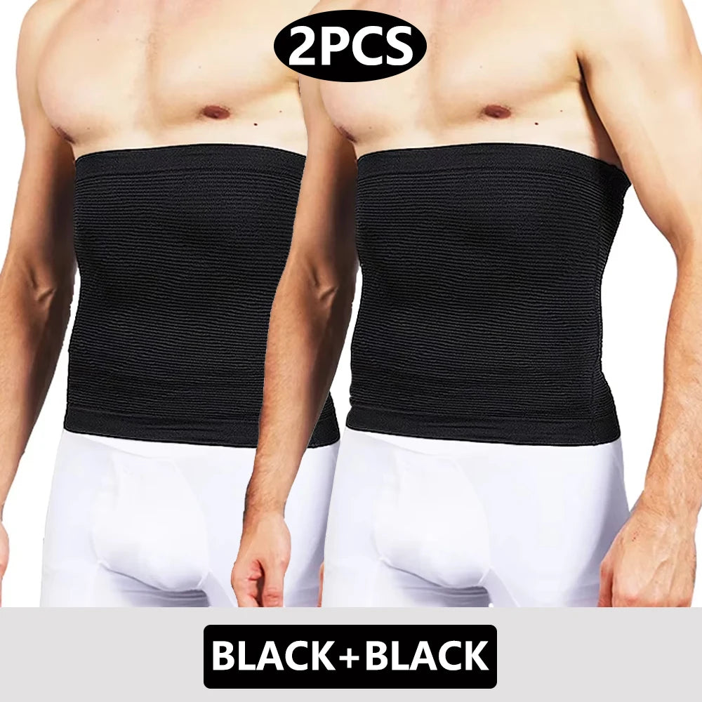 Men's waist cincher body shaper 2PCS in black by Simples Market