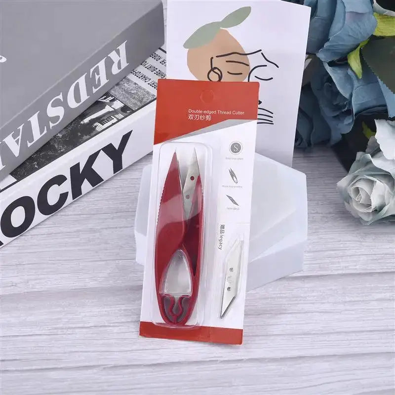 Stainless Steel Yarn Shears Cutting Scissors For Sewing Embroidery Cross Stitch Fabric U Thread Scissors
