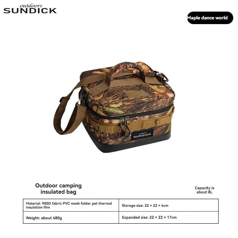 Insulated Camping Bowl and Cup Storage Bag for Outdoor Gear in Black, Brown, Army Green or Camo