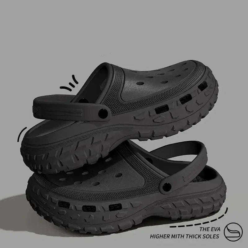 AuraWalk Unisex Platform Sandals Non Slip Closed Toe Lightweight EVA Cushioned Sole For Summer Beach Home