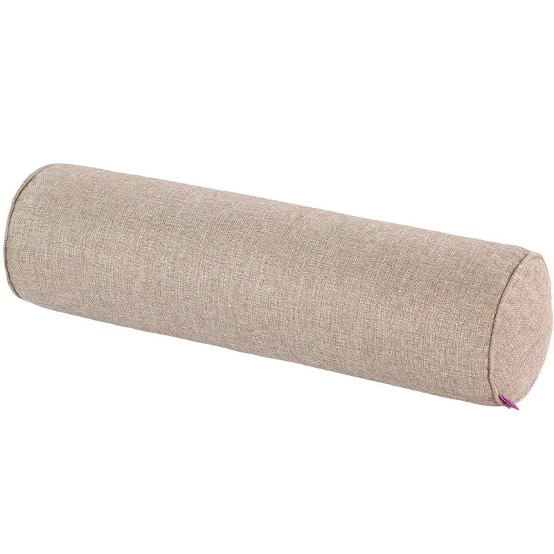 Simples Market cylindrical pillow case, beige cotton-linen fabric, long sofa lumbar bolster, no fill