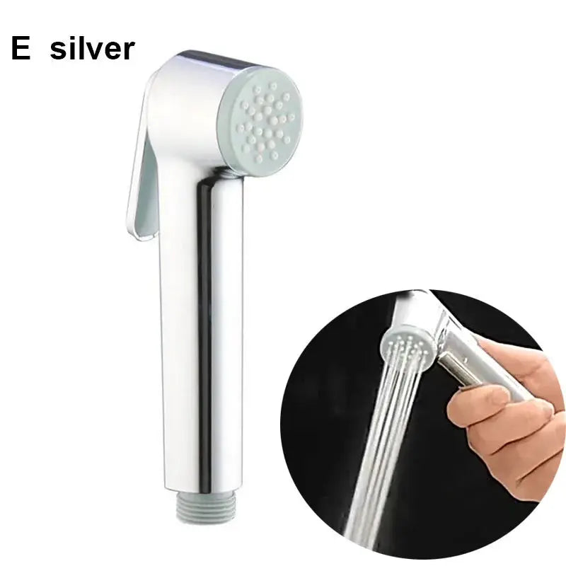 Handheld bidet sprayer by Simples Market, white-silver ABS plastic with spray nozzle and hose