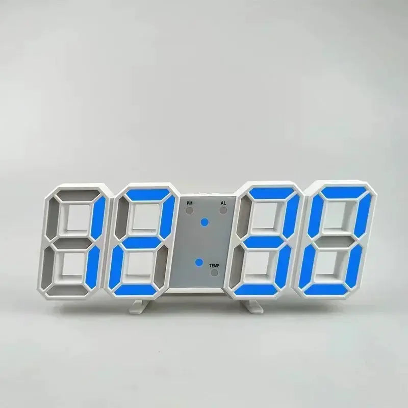 LumaTime Digital Wall Clock With Large LED Display Alarm Clock For Bedroom And Living Room Decor