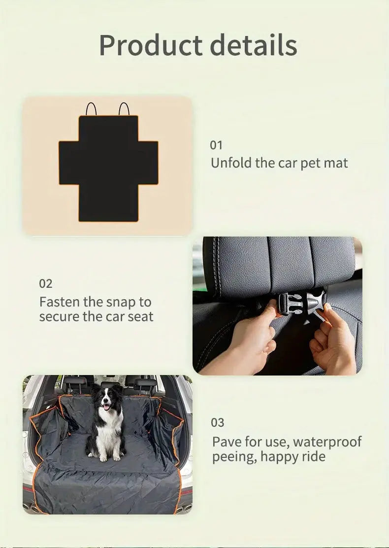 Car trunk mat by Simples Market, waterproof and scratch-resistant; pet-friendly liner with dirt-resistant backing