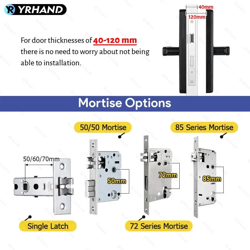 Fingerprint smart door lock with waterproof design, WiFi/Bluetooth and TTLock app compatibility