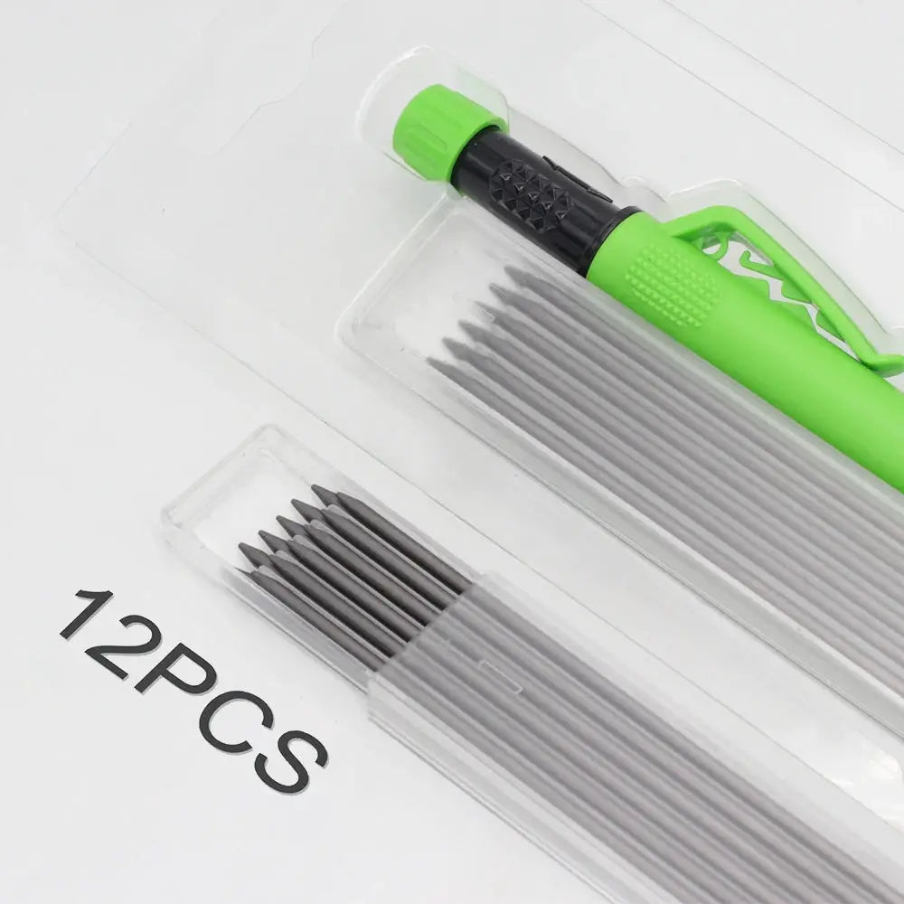 Simples Market professional 2.8mm woodworking pencil set with 12pcs and a green marking pen.