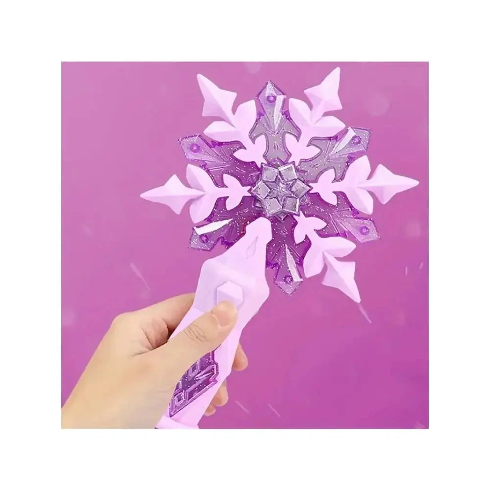 Princess Snow Wand Toy For Girls Glowing Fairy Wand With Light And Sound Snowflake Design For Christmas Halloween