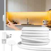 Simples Market self-adhesive COB LED under-cabinet tape light, touch-dimmable, warm white, 2–10m lengths with plug-in adapter