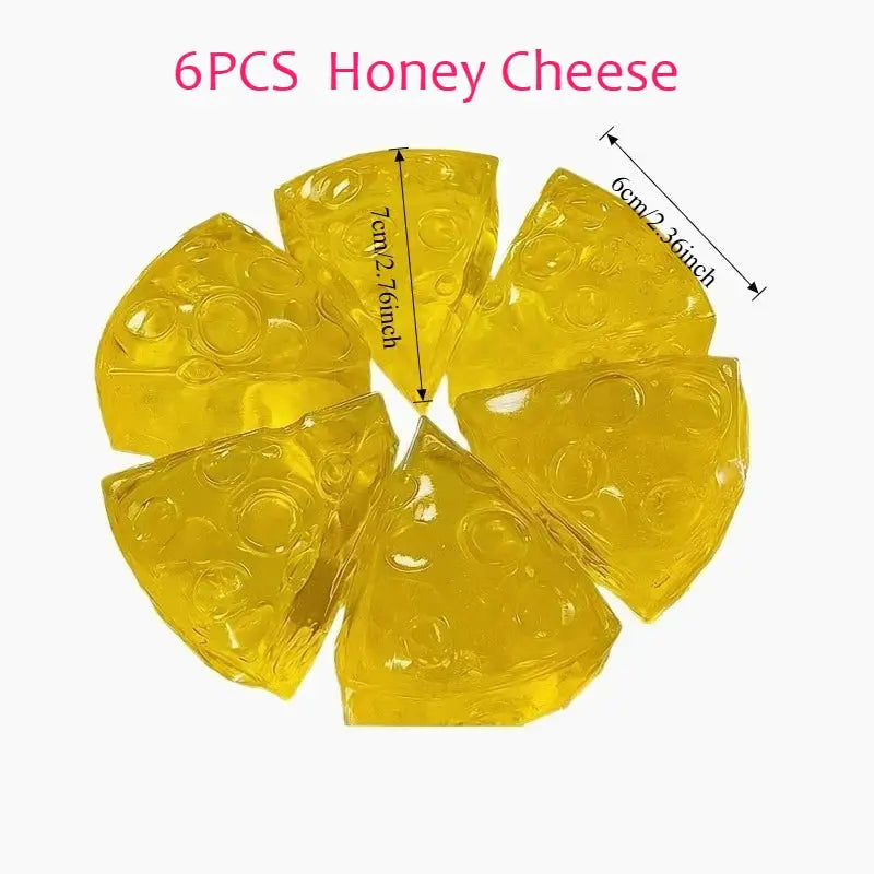 Squishy Honey Cheese Square Mochi Squeeze Toy for Adults Anti Stress Fidget and Sensory Toy with Super Soft Texture