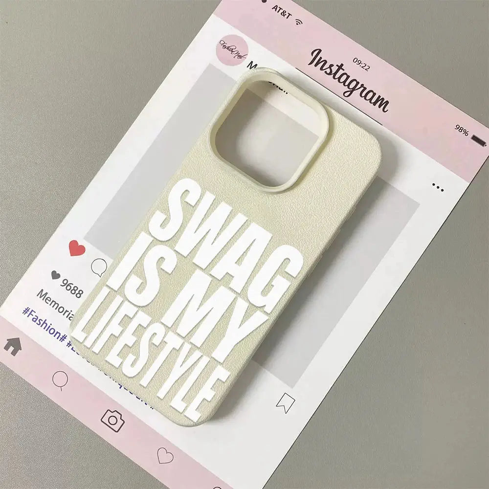 Swag Lifestyle iPhone Case Pro Max Universal Silicone Leather Cover With Premium TPU Matte Finish Scratch Resistant