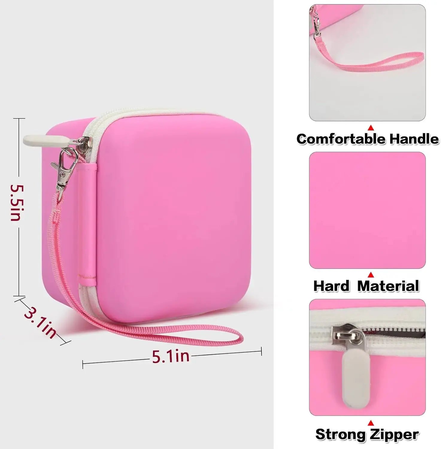 KidGuard Instant Print Camera Case Shockproof Dustproof Hard Storage Bag For Toddler Cameras Travel Friendly PU Case