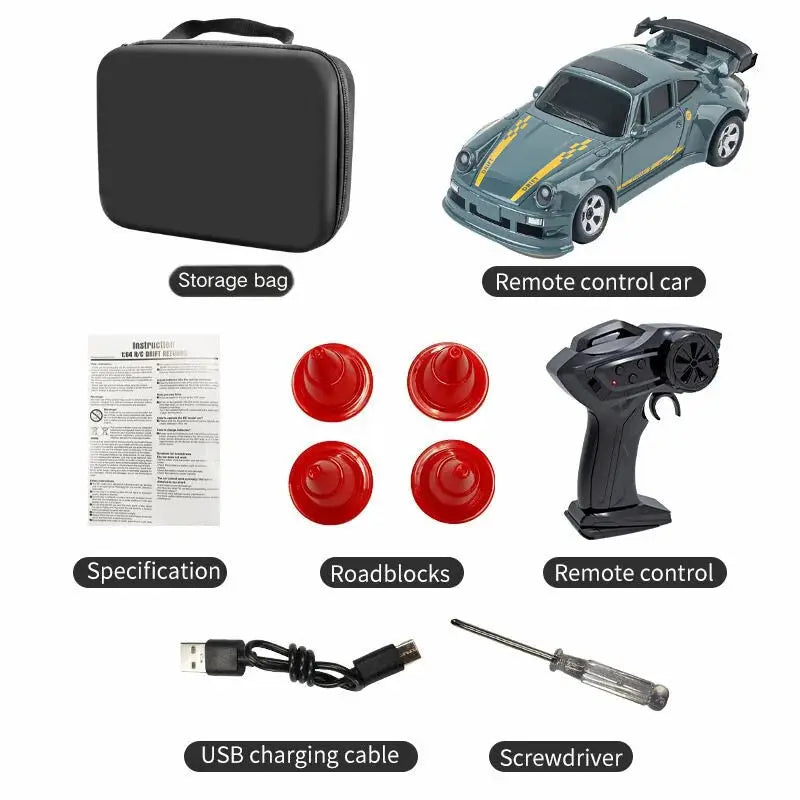 2026 KF20 1:64 Drift RC Car Four Wheel Drive Remote Controlled Racing Car Full Proportion Desk Competition Toy for Boys