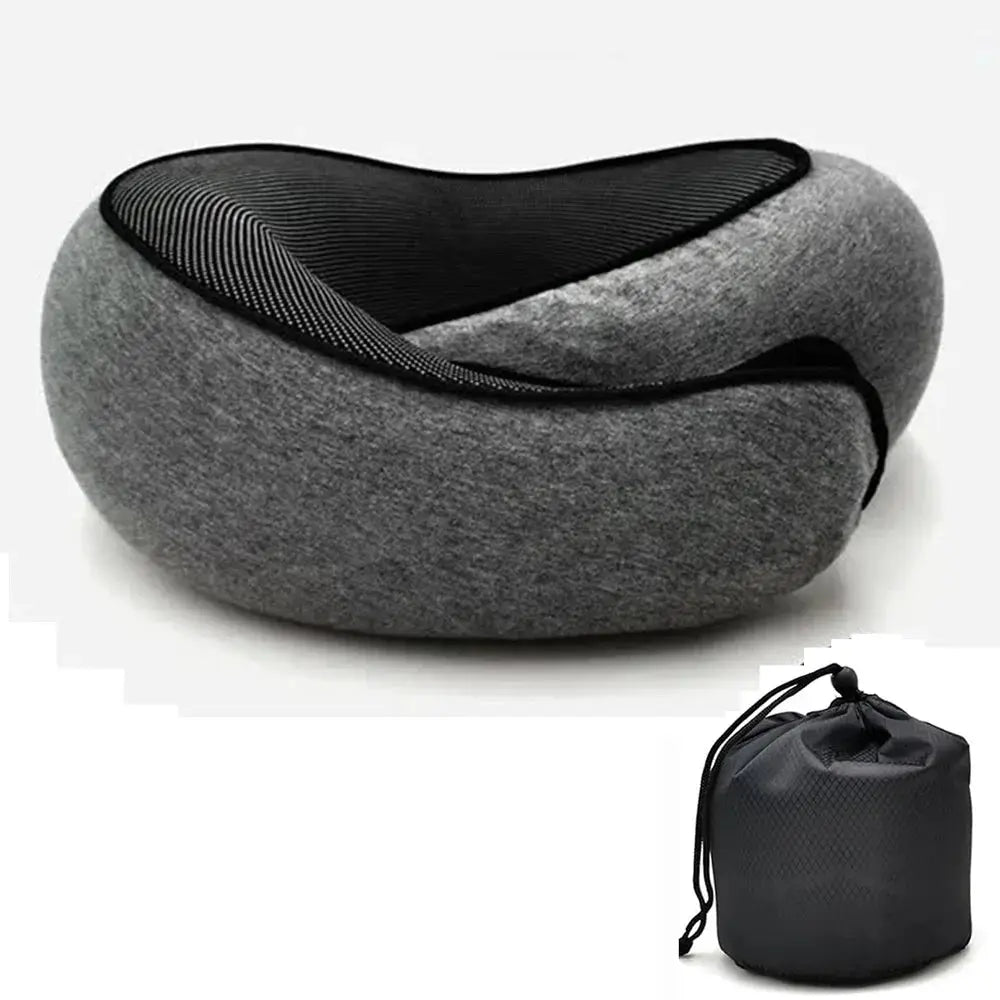 Travel Neck Pillow Memory Foam U Shaped Snail Style Portable Adjustable Soft Sleep Pillow For Travel