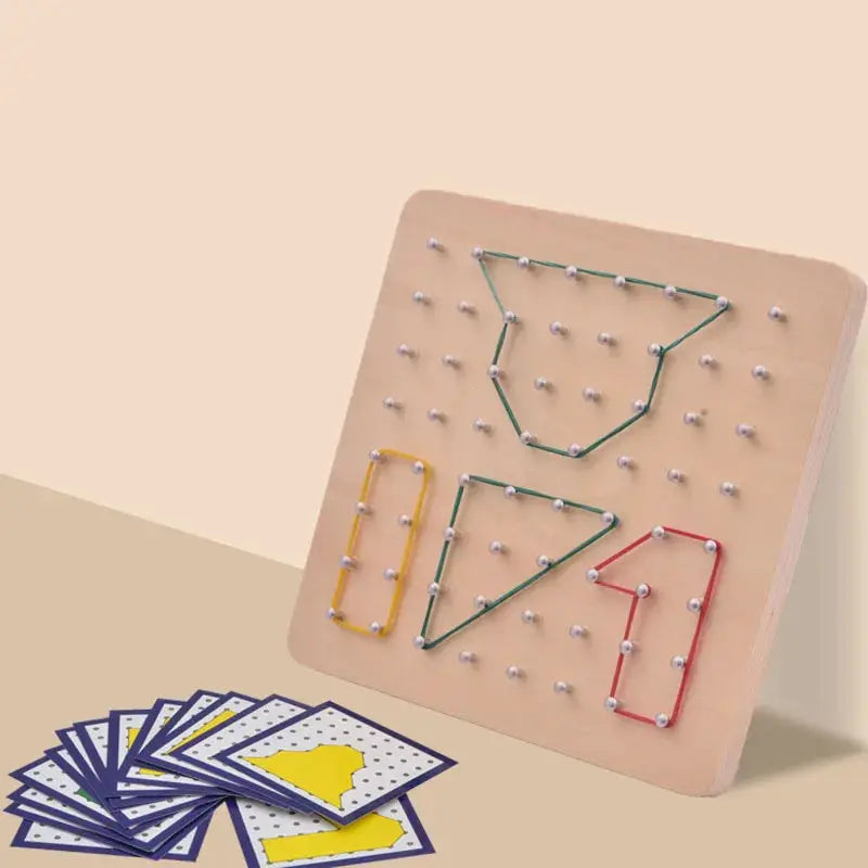 Montessori Rubber Tie Nail Boards Set With Cards For Baby And Preschool Kids Creative Graphics Educational Toy