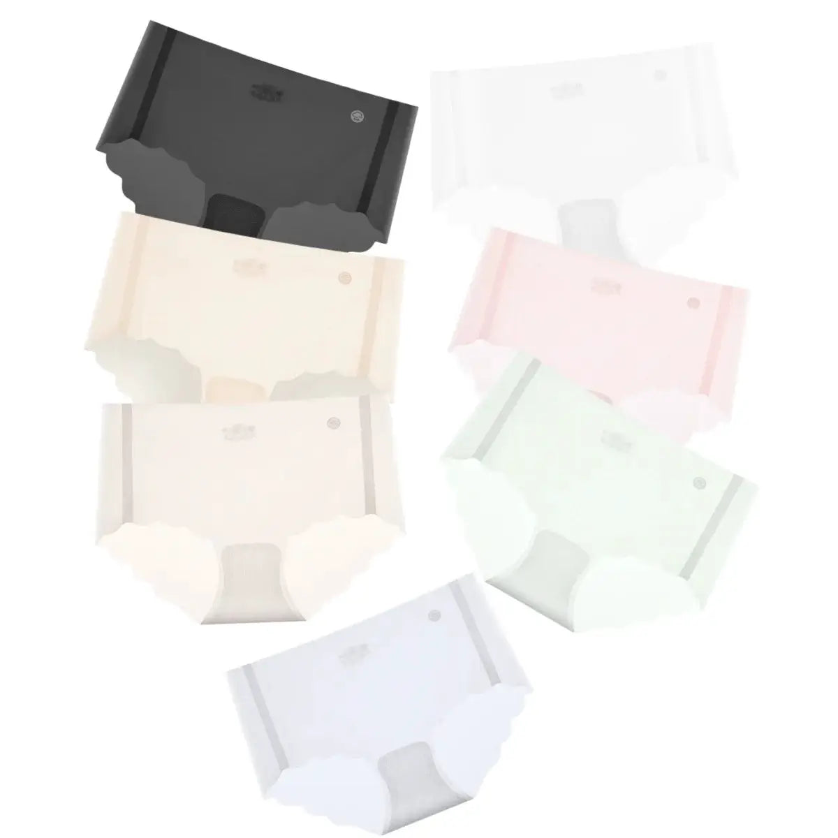 Panties 7-pack: Simples Market ultra-thin ice-silk quick-drying low-rise briefs in assorted colors