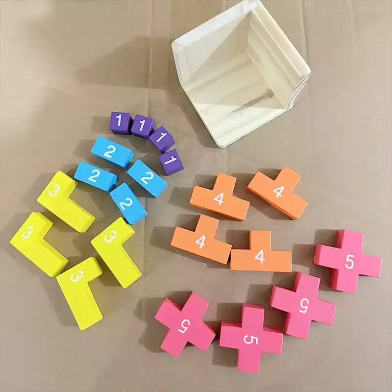 3D Luban Interlocking Cube Puzzle Wooden Educational Toy for Children Brain IQ Development and Early Learning Gift