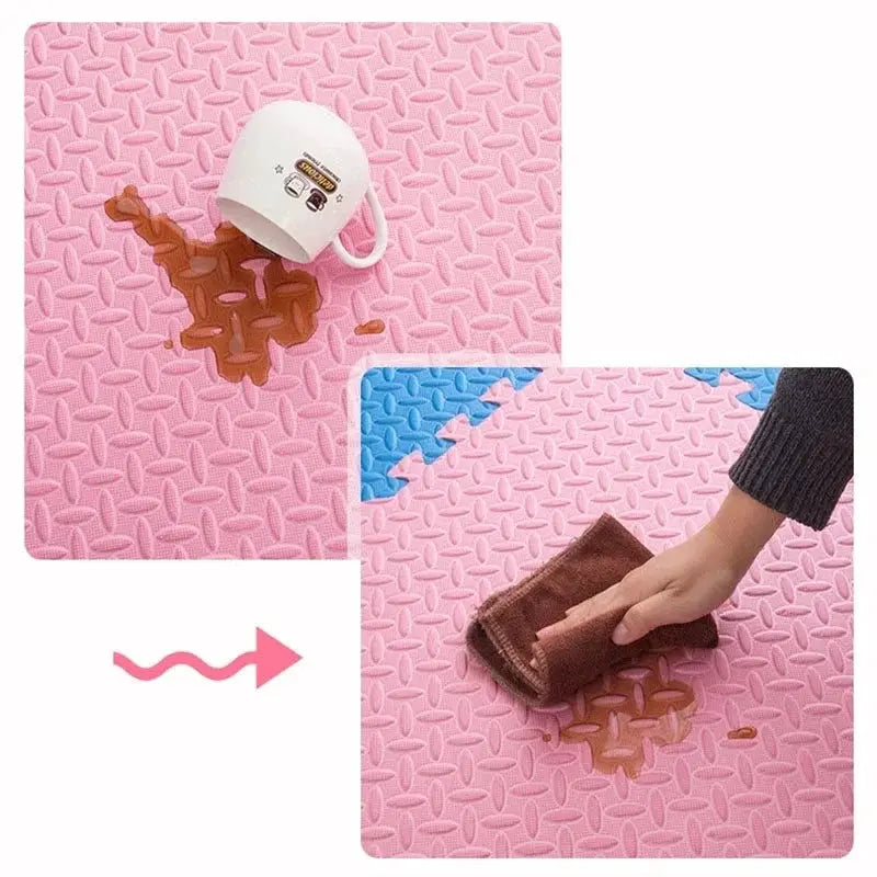 16 Piece Foam Baby Play Mat Interlocking Puzzle Tiles For Kids 30x30x1 Cm Soft Floor Carpet Set
