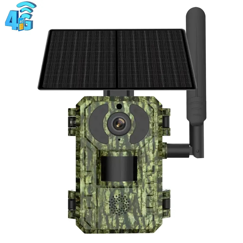 Simples Market EU 4G solar trail camera with camouflage housing, 2K video, IP65 outdoor night vision