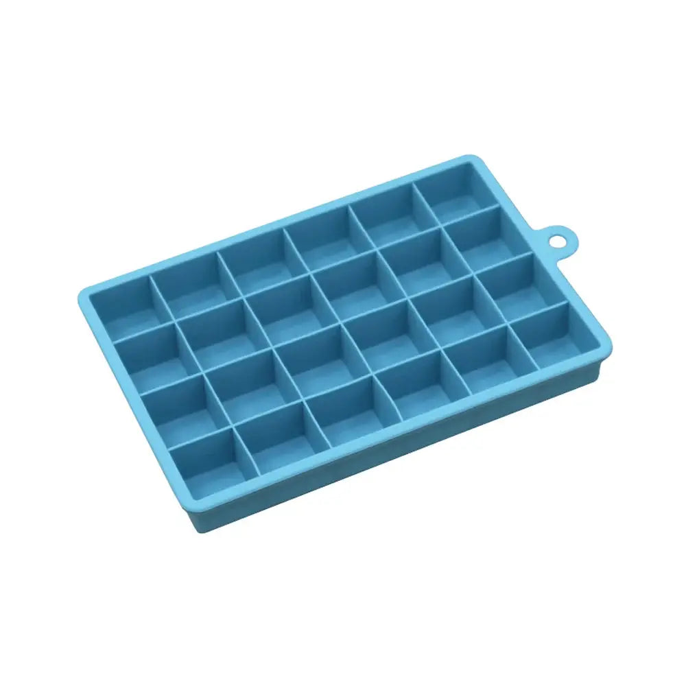 Simples Market blue silicone ice cube mold with 24 square compartments