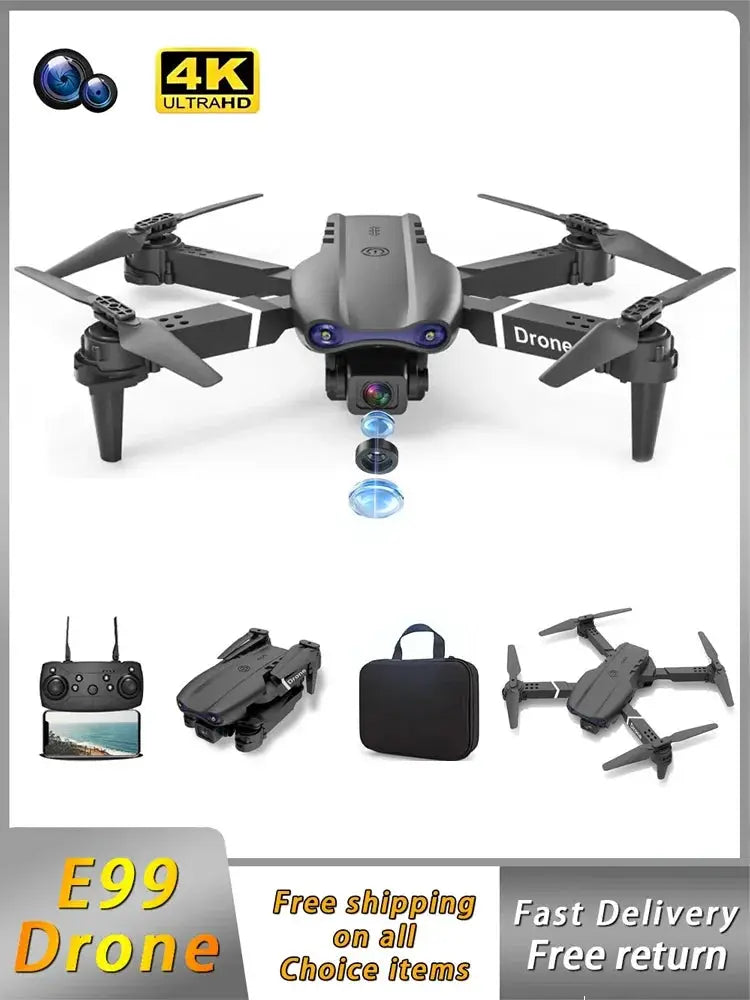 Altitude Fixation E99 Folding Drone Quad Copter With Remote Control 4K HD Photography UAV