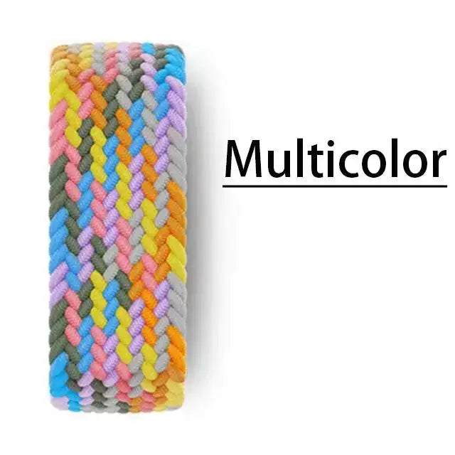 Apple Watch braided multicolor solo loop strap for 40–49mm watches